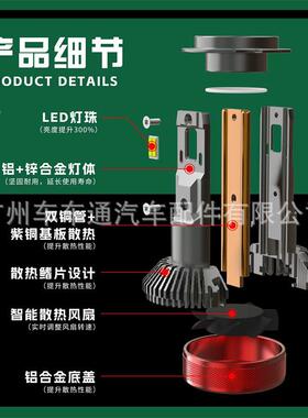 汽ledOHC大灯100W迷你款90059车006车9012H1H4H7H11灯超亮LED