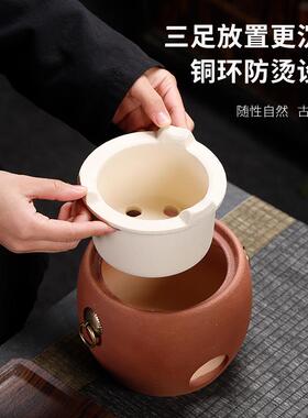 网红煮围老炉茶一套日式小EHK烤碳炉家用式炉子炉室内家用土陶炭