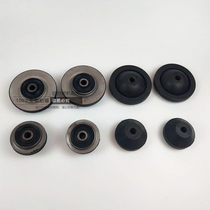 神动钢75机-8挖掘机配件4LE2发机脚胶神VNZ钢钩机震套防爪垫子橡