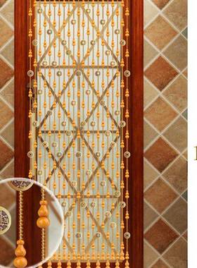 水晶珠桃木葫芦隔断帘客厅玄帘关卫间生卧室门子过道FKJ6TTT7帘免