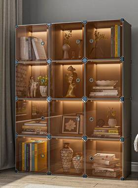 易书架VGJ落地简储物整墙网红轻柜奢纳卧室客厅办公室收多层书置