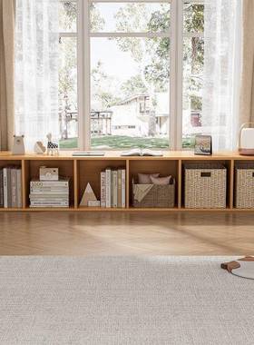 飘窗储物柜可坐落地收阳台置物矮柜柜地杂物纳柜子柜窗台家94573