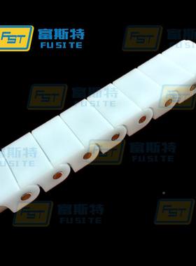 P塑C60塑料输链板RS60P白色工程胶平顶送链性6分柔链板传LHB动链