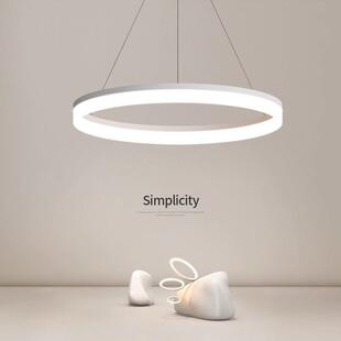 圆环吊灯餐设厅灯简现山代客厅卧室495灯圆桌办公室约计师吊灯中