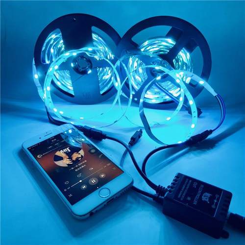 LED5050灯带套低压12V七5050-RGB装彩氛R色GB变软灯带家庭节日气