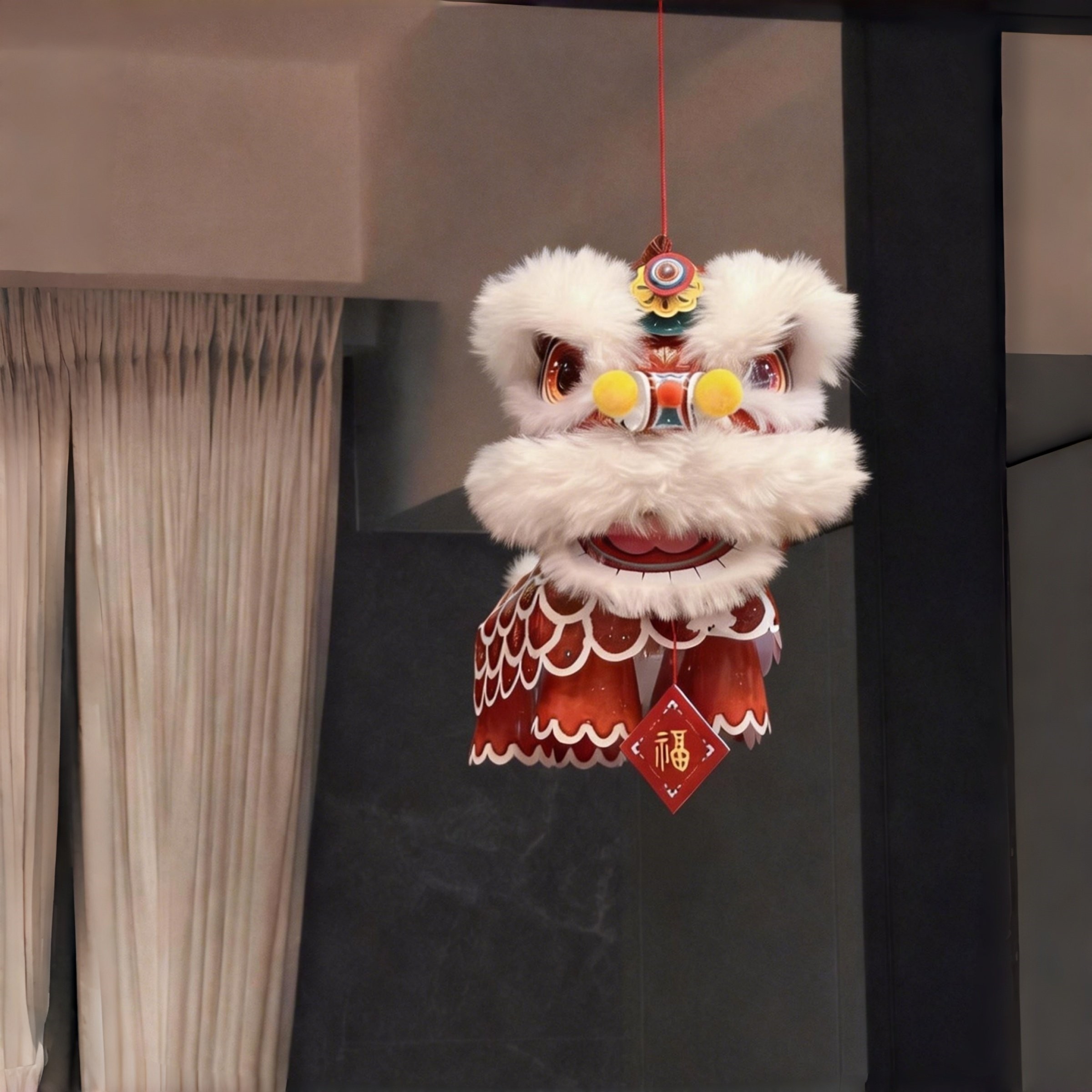 新年醒狮挂件手工diy装饰品2026电视背景墙挂饰入户门氛围感摆件,节庆用品/礼品,挂饰/生肖挂饰,淘宝优惠券,粉丝福利购,淘宝优惠卷