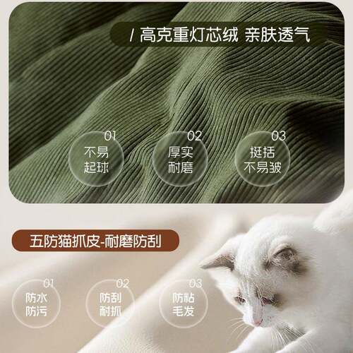 寓沙客厅排小户型民宿公出租房双三人位大象耳朵直发布艺BGD沙发