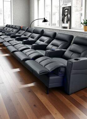 豪别厂墅功能家庭影华院影视厅沙发现代简约功能YVX沙工直发供