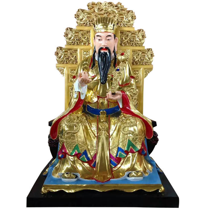 五岳大帝介绍图片三官大帝简介塑像树脂玻璃钢彩绘贴金