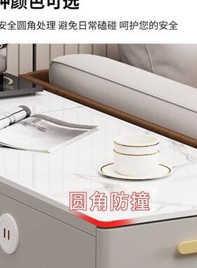 沙边柜侧边柜厅岩板边几角几茶桌茶发台现简约代家用移动小LKSv客