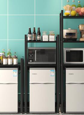 1VPR冰箱置物落地多层厨房收MAG架纳微架上方顶物部储架家用烤箱