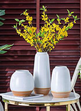 陶瓷小桌花瓶欧式面白色厅瓷瓶客ZON厅摆件客台面水养干花器花插