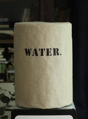 桶饮水机套饮水机罩纯净水套防尘素防PAH晒W棉麻ATER简洁雅定制LO