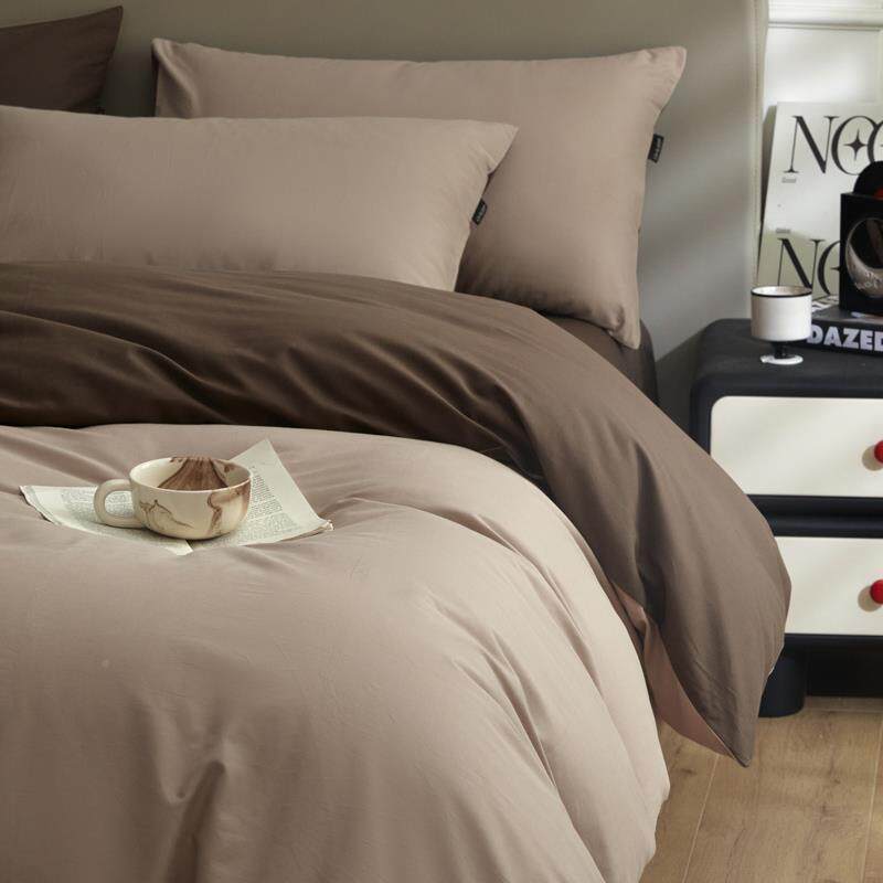 A类加273厚纯棉磨毛四套00全棉高端被床上用品套宿1舍床单人三件