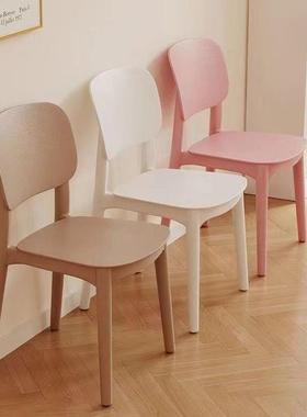 塑椅子家用用加厚餐厅餐UQP桌餐料椅舒服久坐商代简约凳现子靠背