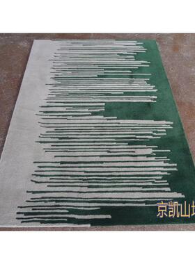 现简约绿色方长形XBN格子中房式样板代客厅茶几沙发地毯卧室客房