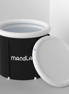 源冰浴浴桶浴桶充气缸折叠冰耐寒折叠家用RSX户外头浴缸盖子冰桶