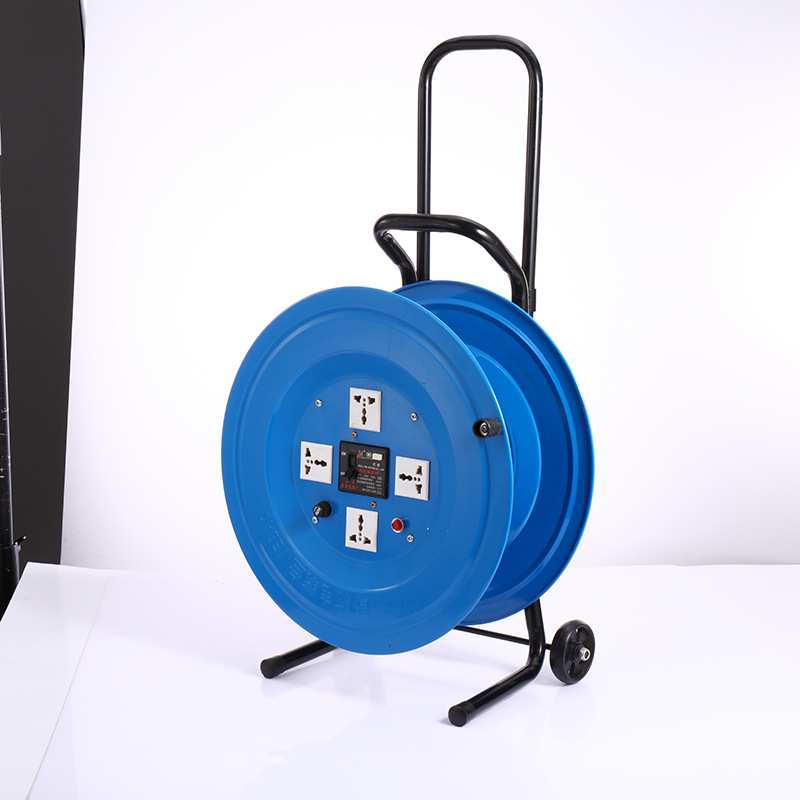 厂家直销野豹220v/400加长杆轮式电缆盘大号过载漏电保护绕线盘