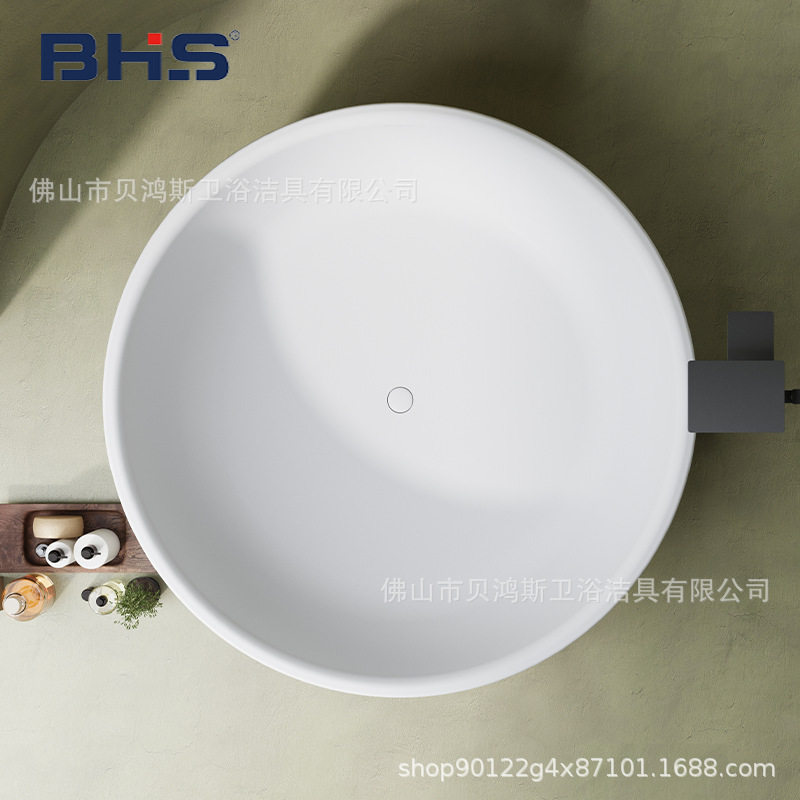 人造石一体式椭圆浴缸源头直销