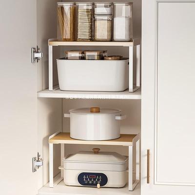 厨房桌面置物架台面分层收纳隔板架子橱柜内碗碟调味料收纳小架子