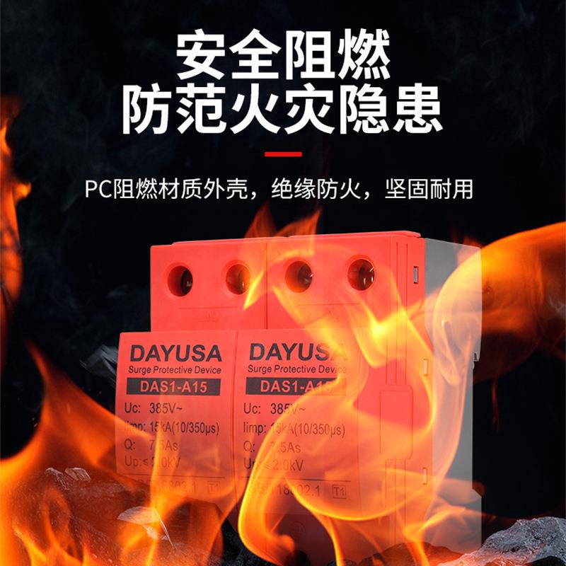 润杰一级浪涌保护器15ka25ka50ka避雷器t1电源保护器2P3P4P防雷器