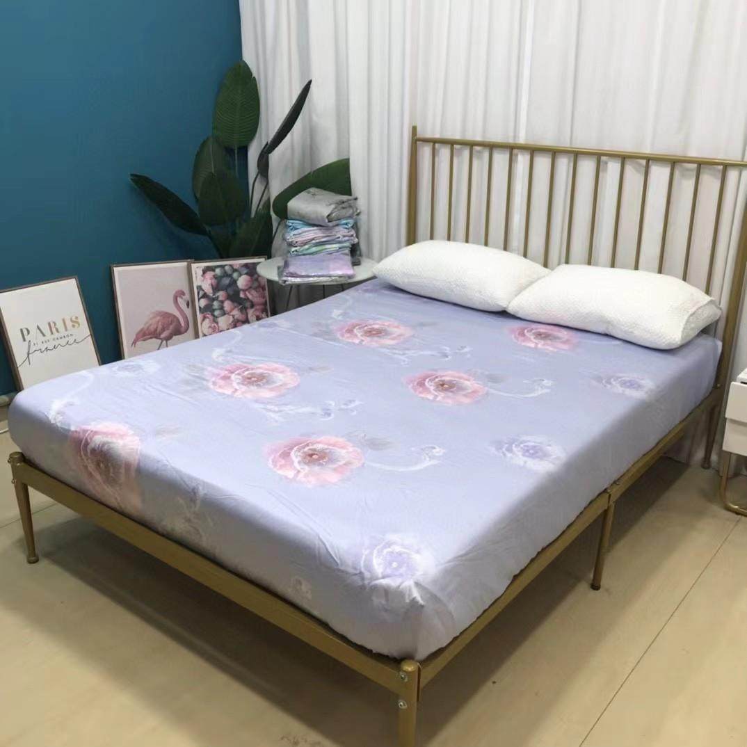 LF兰精天丝数码印花床笠枕套三件套莱赛尔天丝凉感裸睡床上用品