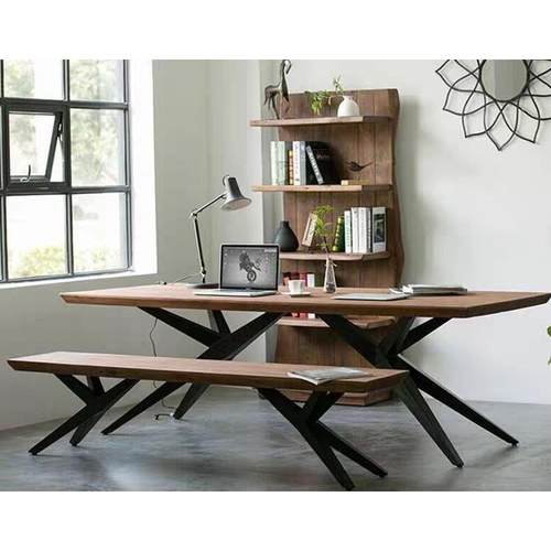 实木餐桌工作桌家用客厅书桌学习写字台简约现代长条办公桌电脑桌