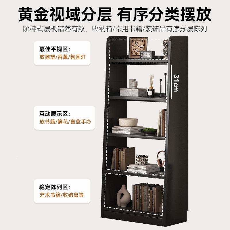 形书架展示柜落地置架客厅一体靠墙柜家用物卧室梯多RLR层实木书