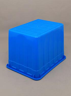 蓝色塑料水箱400L水箱套叠方形塑料箱塑料容器梯形套式周转水箱