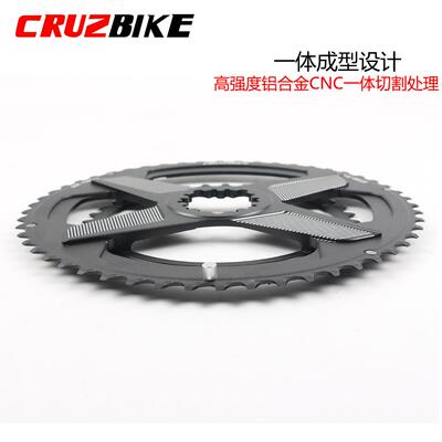 CRUZbike公路自行车盘片GXP中空一体双层牙盘铝合金菊花盘双盘
