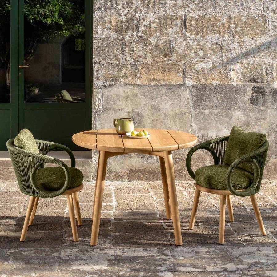 户外休闲藤编桌椅庭院花园别墅阳台露天阳台室外酒店柚木餐桌家具