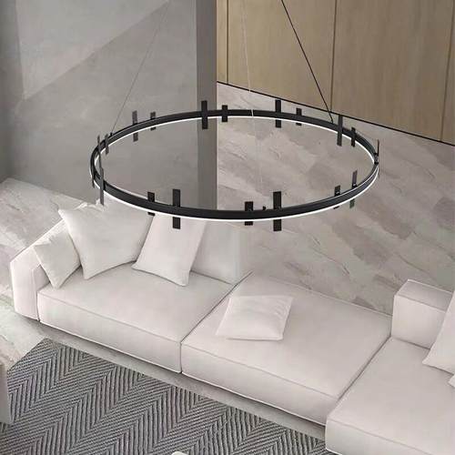 意式极简轻奢全铜别墅客厅吊灯现代设计师个性大气样板房餐厅吊灯