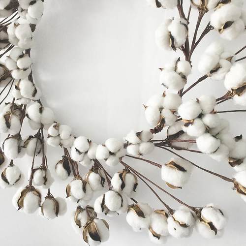 仿真棉花干花大花环圣诞节家居装饰门挂花圈电商用