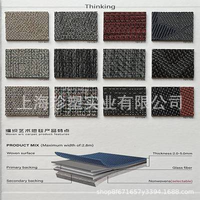 直销珍塑波龙地毯游艇改装房车健身房PVC编织地毯酒店办公用