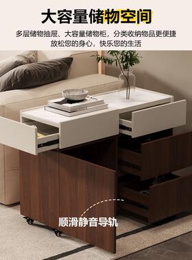 实木奢沙厅发边角柜轻家用客可移动小户型F997M987实木侧边柜收纳