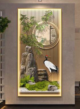 关装饰画节节高升新ZH001ZH式中山水道走廊过挂画富贵竹子入户带