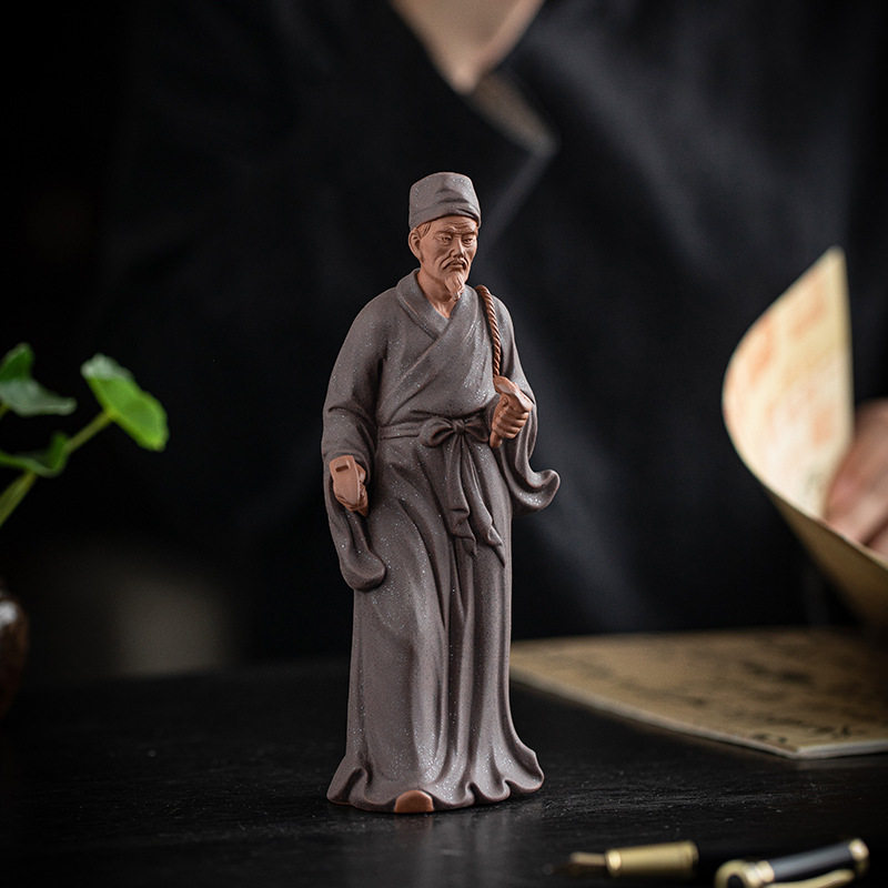 中国历史人物李时珍摆件古代神医名医紫砂工艺品家居玄关装饰摆设