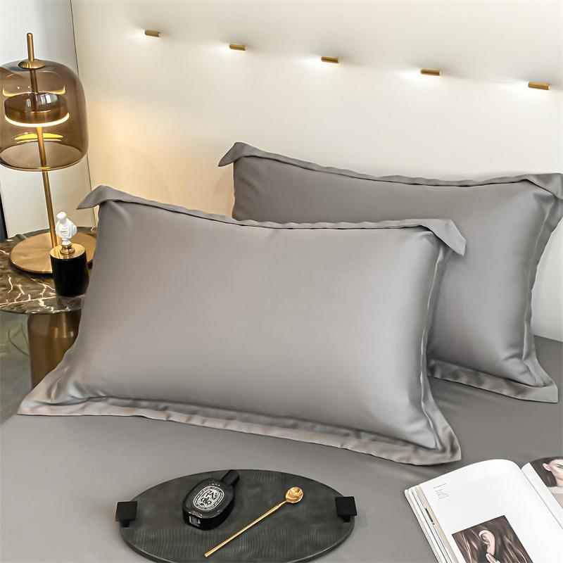 100支长件绒棉全枕套单纯色枕套一对枕纯棉简约棉信封开口CRMWLZT