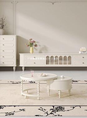 实电视柜法式油风木客奶厅家具电视柜茶用几组ZDP合家现代风默认