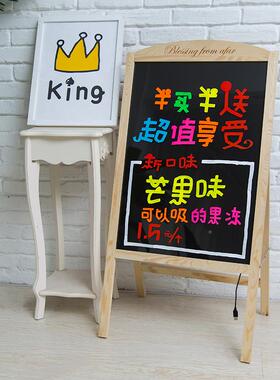 5070实木单面发光QM-SMYGB黑板LED手写荧光板板广告电子灯写牌字