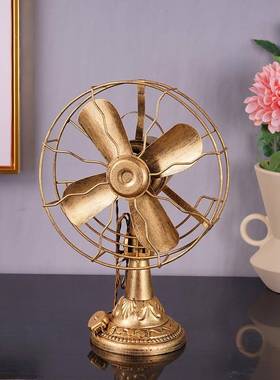 铁艺风扇模NZG型旧复古工艺品摆件道具品港风商做用家居软装饰电