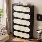 黑色中古风五斗柜ORJ客厅卧室收柜子储柜纳柜书柜物玄关柜窄高立