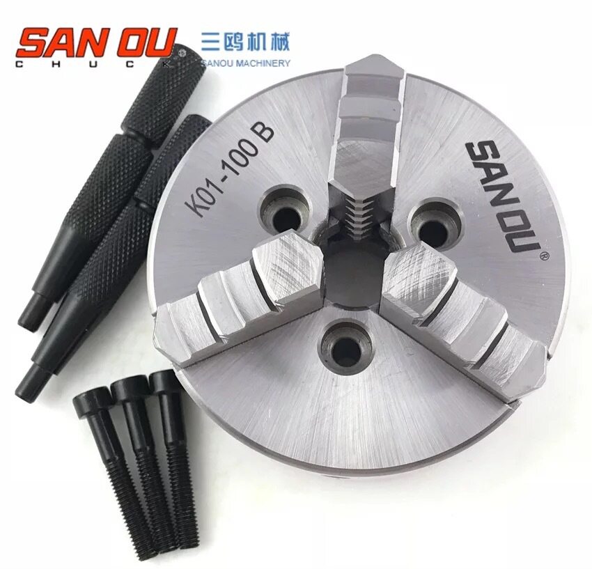 SANOU三欧三鸥三爪自定心手紧卡盘K01-100B 22MM 3-M6木工小卡盘