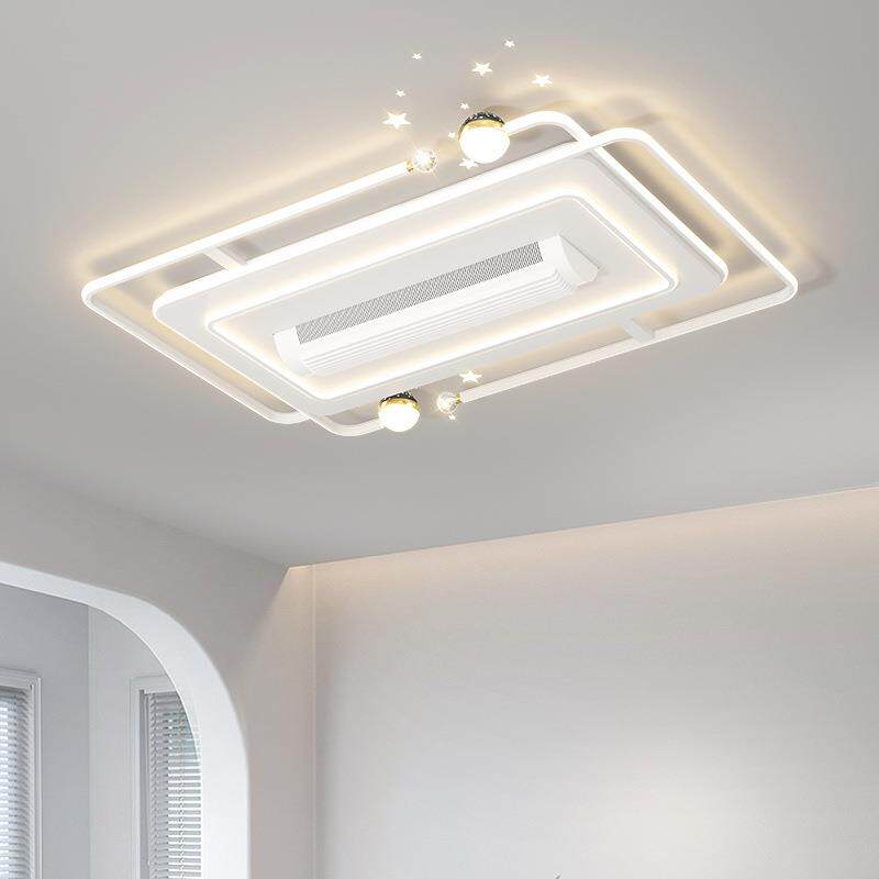 全光8358谱无L叶风扇D吸顶护眼客厅卧室餐厅房间中E山灯饰具现灯