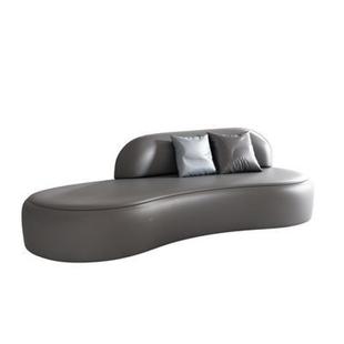 创意极简长条凳意式 现代弧形卧风室床人尾造皮面饰简162约格