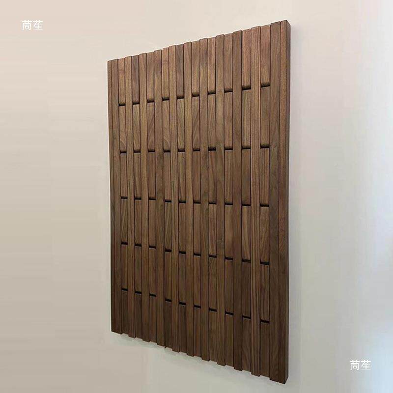黑胡桃木衣型架创意钢琴键衣架挂面入户黑胡桃木门简约衣帽架小墙