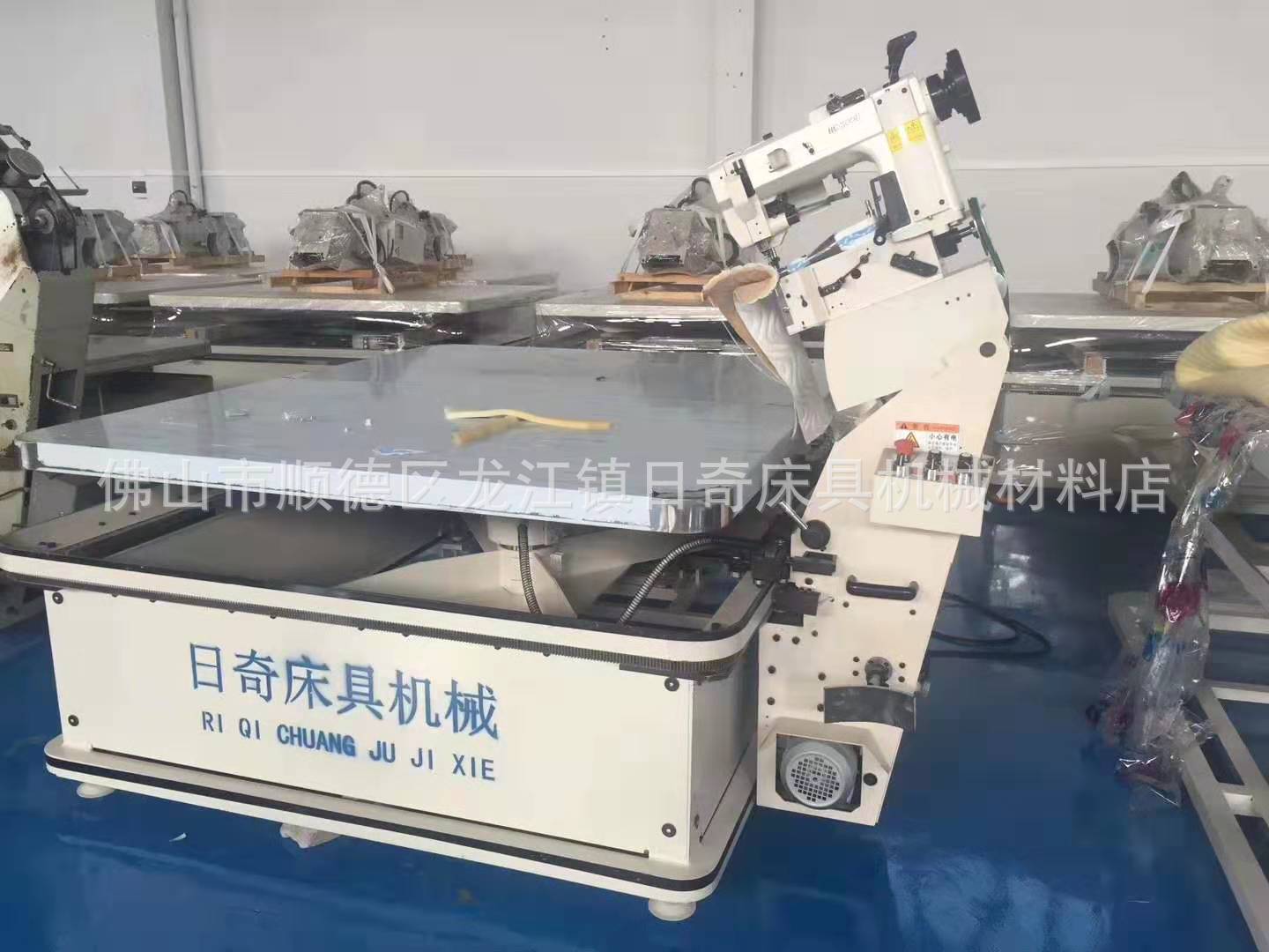 WB-3型日奇无梭床垫围边机 噪音小 手动调节速度倾角工作台升降