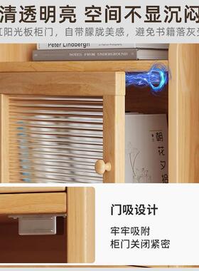 带门地书柜安装展示柜厅靠墙QKB转角书矮柜落地落防尘储物客柜一