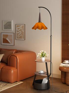 落地灯客厅法沙发氛围几式复古卧室茶床旁头置75817物灯中古立式