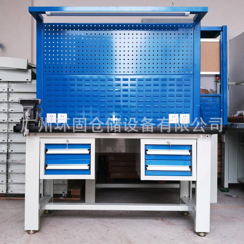 4抽重型工作台工作台重型维修车间生产线配物料挂板灯架工作台
